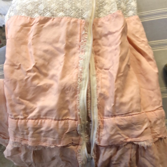 Vintage 1940’s Pink Midi Sheath Wiggle Dress Collared Embroidered Lace Overlay - Picture 9 of 14